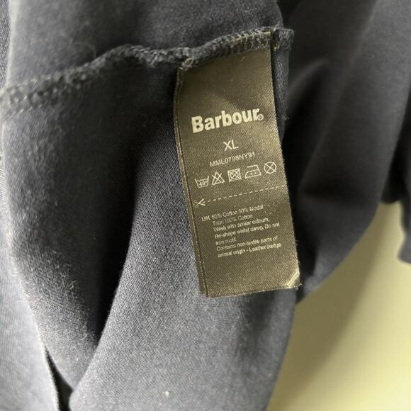 Barbour Men’s Navy Polo Collar Short Sleeve Shirt Blue XL Extra Large Golf - Picture 3 of 6